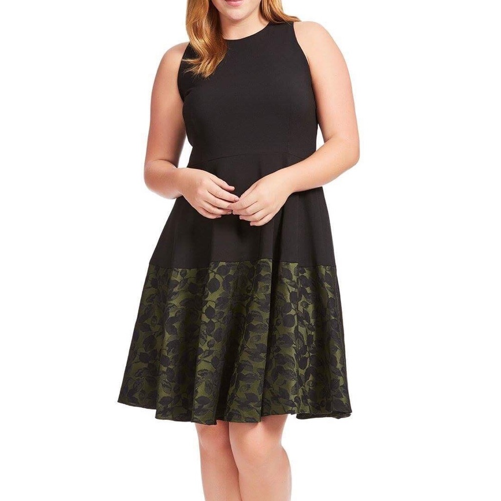 💥NWOT💥Black and olive sleeveless dress by HUTCH